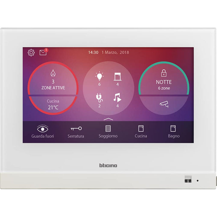 Bticino - MH - 7" Touchscreen HOMETOUCH witte kleur - 3488W-E⚡shock