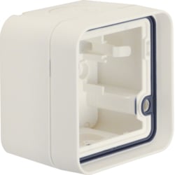 Hager - Enkelvoudige doos cubyko met membranen, wit, 1 x ingang (boven) / 2 x ingangen (onder) - WNA681B-E⚡shock