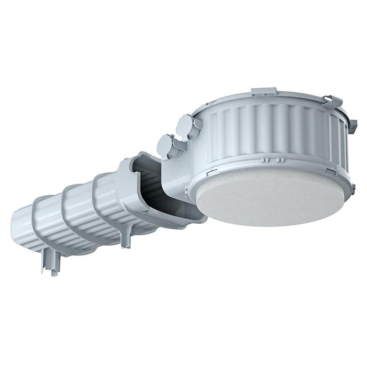 Helia - Inbouwbehuizing, HaloX® 180 met mineraalvezelplaat + tunnel 325 mm voor platenplafonds, gemonteerd - 1282-73-E⚡shock