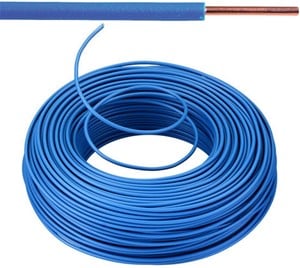 KABEL - VOB - Eca Installatiedraad - 4 mm² - blauw - H07V-U ( R100 ) - VOB4BL-E⚡shock