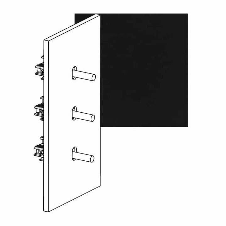 Legrand - ART 3x wissel vert. 10A - épure Mat zwart - AR67806-E⚡shock