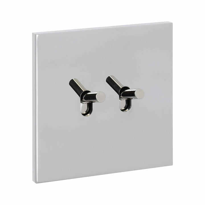 Legrand - ART dubbele wissel 10A - épure Gespiegeld staal - AR67602-E⚡shock