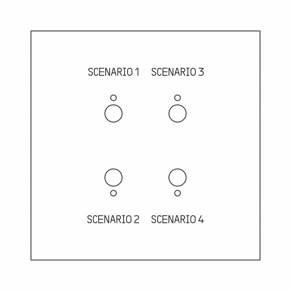 Legrand - ART MH bediening 4 scenarios épure Gespiegeld staal - AR67688-E⚡shock