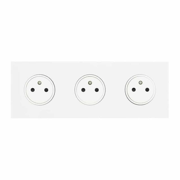 Legrand - ART Stopcontact 3x2P+A vlak 16A - épure Satijn wit - AR67933-E⚡shock