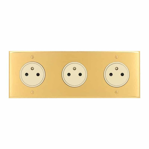 Legrand - ART Stopcontact 3x2P+A vlak 16A - mémoire Geborsteld goud - AR67233-E⚡shock