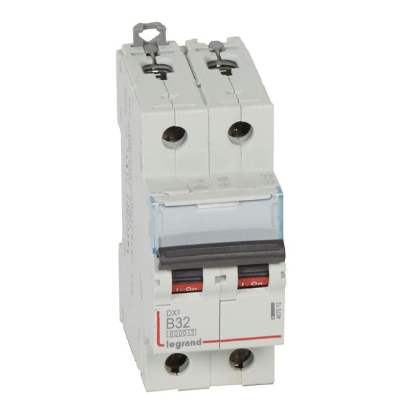 legrand - Autom. DX³ 6000A/10kA 2P B32 230/400V - 2 modules - 407512-E⚡shock