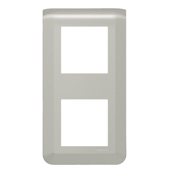 Legrand - Mosaic afdekpl. 2x2 mod alu 71 verticaal - 079322L-E⚡shock