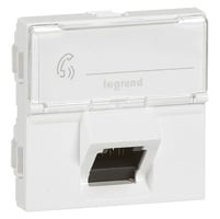 Legrand - Mosaic RJ45 Cat 6A UTP - 45° LCS² - wit - 2 modules - 076509-E⚡shock