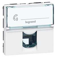Legrand - Mosaic stopcontact RJ11 2 modules wit - 078731-E⚡shock