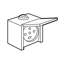 Legrand - Opbouwcontactdoos 3 P + N + A 20A 400V IP44 IK08 grijs - 055707-E⚡shock