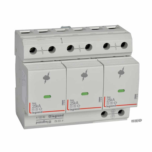 Legrand - Overspann. T1 - 3P -25 en 35kA 1.5kV - Uc 350V - 6 modules - 412282-E⚡shock