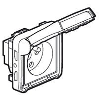 Legrand - Plexo Stopcontact 2p+a+pol.ste 10/16a 250v samenstelb. grijs - 069553-E⚡shock