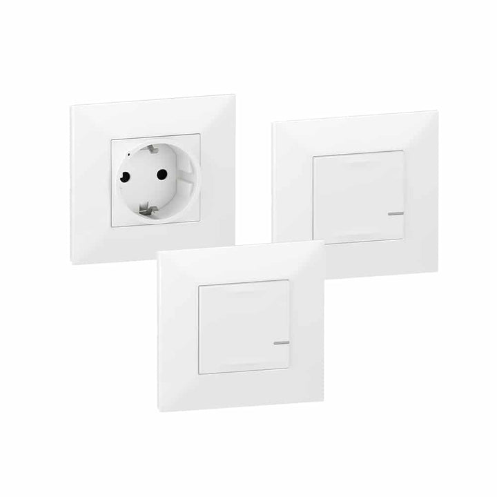 Legrand - Valena NWN - Uitbreidingskit Schakelaar + stopcontact Wit - 741805-E⚡shock