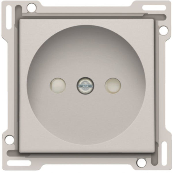 niko - Afwerkingsset voor stopcontact zonder aarding met kinderveiligheid, inbouwdiepte 21 mm, Light grey - 102-66501-E⚡shock