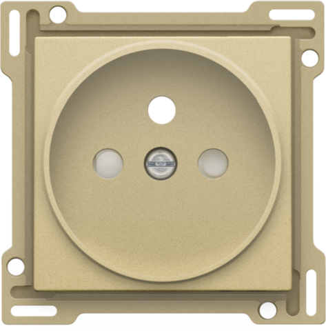 Niko - centraalplaat stopcontact Pen+Veilig Gold - 221-66101-E⚡shock