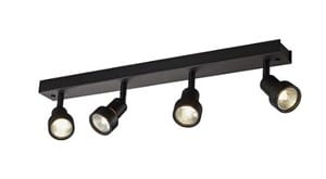 SLV LIGHTING - PURI CW, indoor wand- en plafondopbouwlamp, quad, QPAR51, zwart, 4x50W - 1002029-E⚡shock