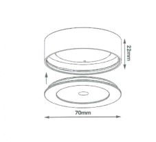 UNI-BRIGHT - Disk Opbouwspot - Rond - 230V - 5W - Wit - 3000K - DSK5W01-E⚡shock