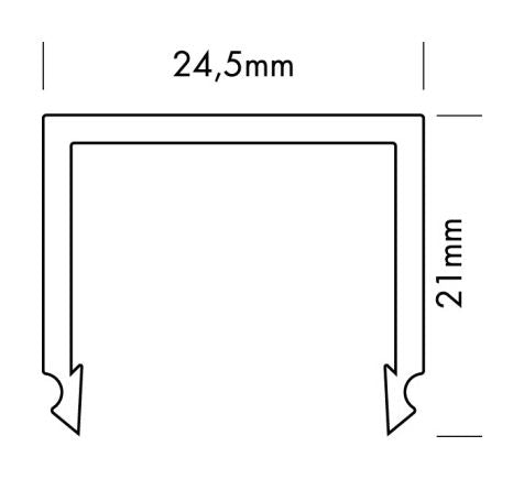 UNI-BRIGHT - PLASTIC COVER 200CM VIERKANT OPAAL VOOR ALU PROFIEL - L690S1M-E⚡shock