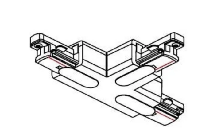 Wever & Ducré - 1-Fase Track T-Connector Wit - 90014010-E⚡shock