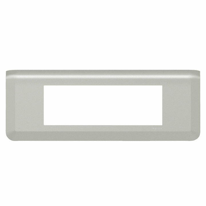 Legrand - Mosaic afdekpl. 6 mod alu horizontaal - 079316L-E⚡shock