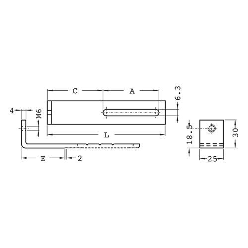 vynckier - GETANDE WINKELHAAK L=120 - 811480-E⚡shock