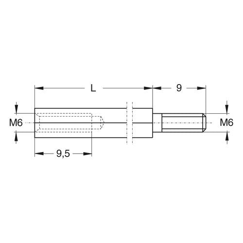 vynckier - OPHOOGSTUT SLEUTELBREEDTE 9 H=45MM - 811456-E⚡shock