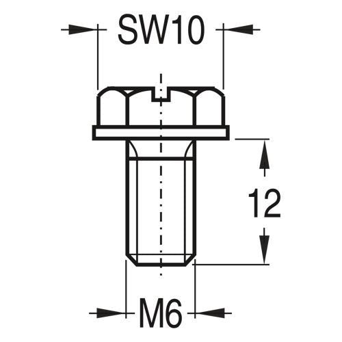 vynckier - SCHROEF M6 MET KRAAG - 811483-E⚡shock